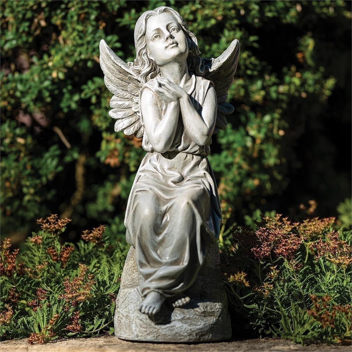 Sitting Angel Outdoor Garden Statue 16" - JMJs Catholic Store, Inc