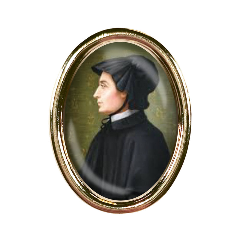 St. Elizabeth Ann Seton Photo Lapel Oval Pin 3/4" - JMJs Catholic Store, Inc