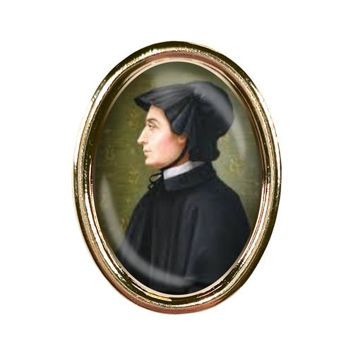 St. Elizabeth Ann Seton Photo Lapel Oval Pin 3/4" - JMJs Catholic Store, Inc