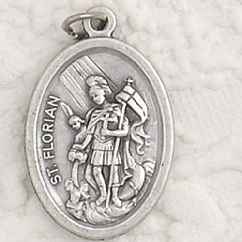 Saint Florian Oxi Medal 1" Made in Italy, JMJs Catholic Store, Inc