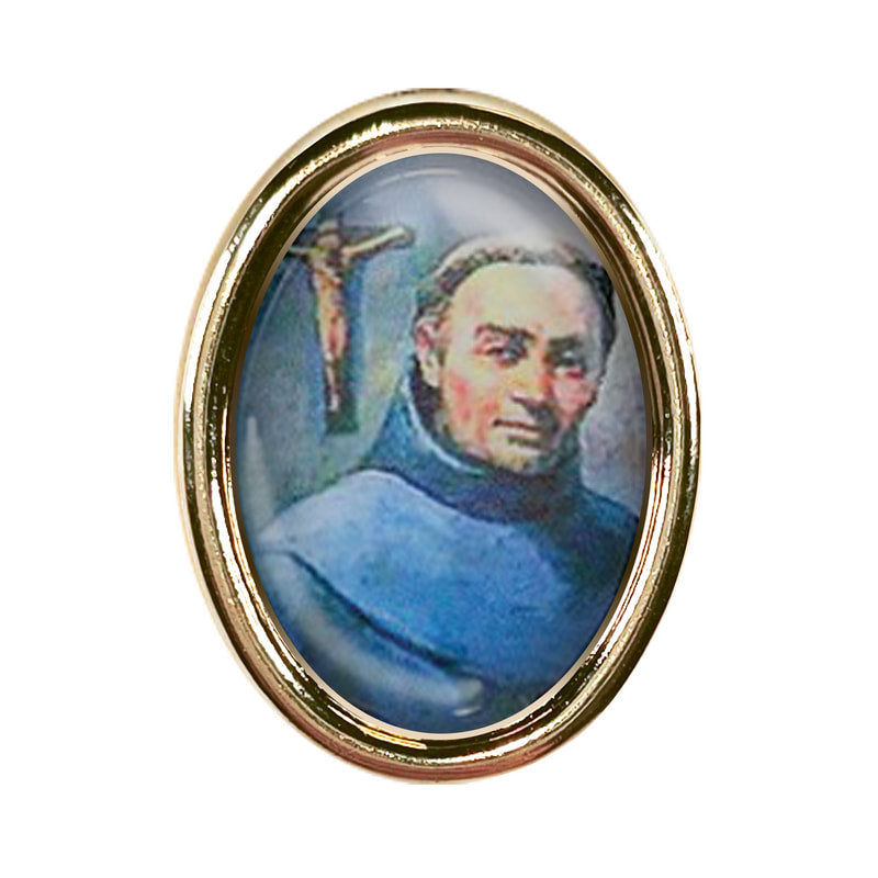 St. Junipero Serra Photo Lapel Oval Pin 3/4" - JMJs Catholic Store, Inc