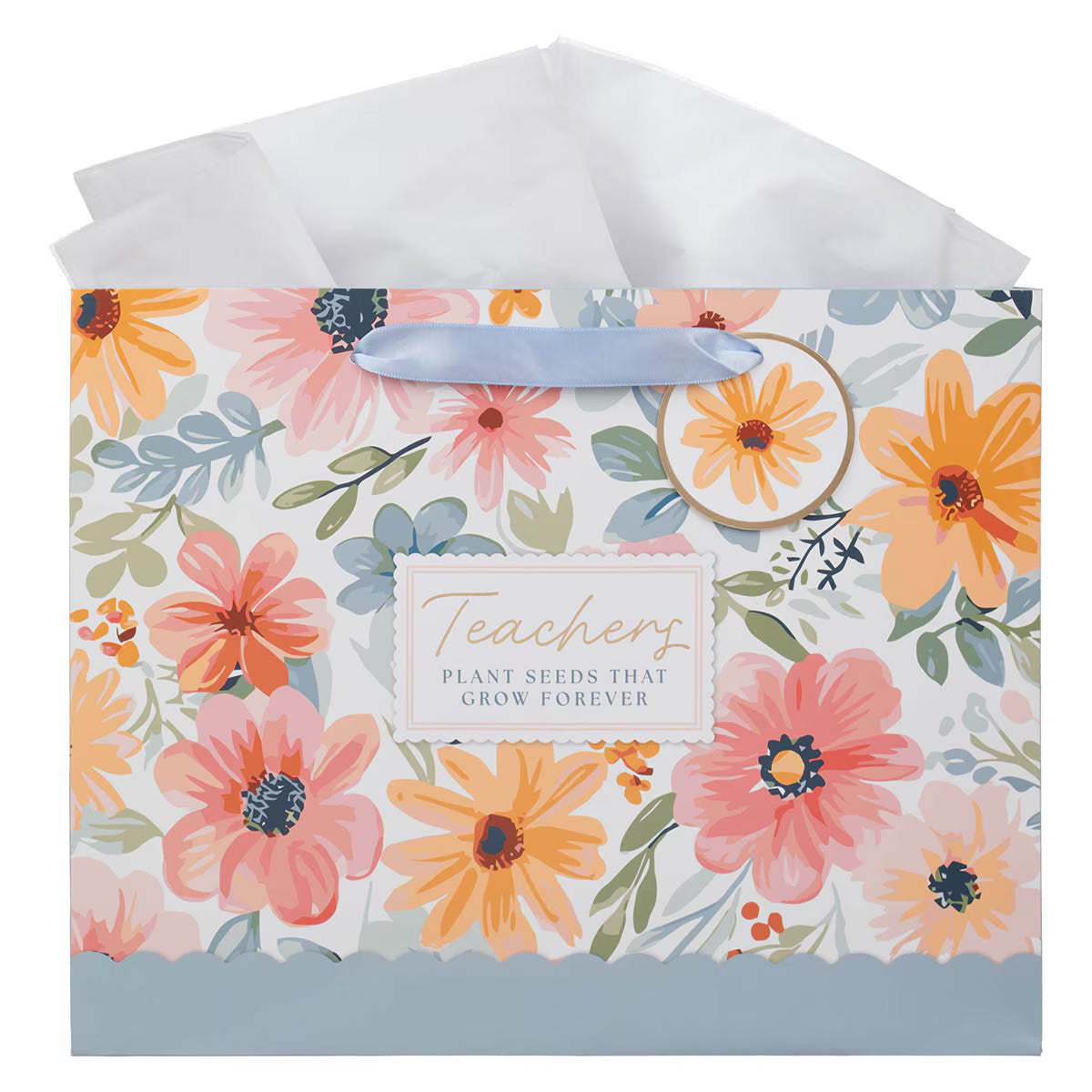 Teachers Plant Seeds Large Landscape Gift Bag - JMJs Catholic Store, Inc