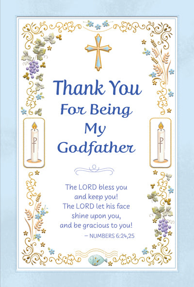 Thank You for Being my Godfather Greeting Card - JMJs Catholic Store, Inc