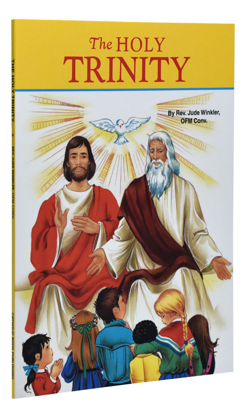 The Holy Trinity book cover with full-color illustrations teaching children by Rev Jude Winkler