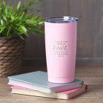 Trust in the Lord Pink Travel Mug - Proverbs 3:5 - Unique Catholic Gifts
