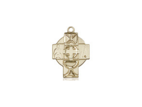 14kt Gold Filled RCIA Pendant on a 18 inch Gold Filled Light Curb Chain - JMJs Catholic Store, Inc
