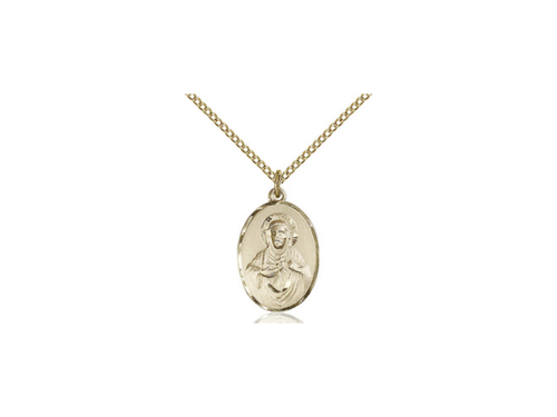 14kt Gold Filled Scapular Pendant Necklace - JMJs Catholic Store, Inc
