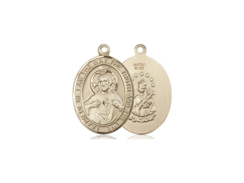 14kt Gold Scapular Pendant Necklace - JMJs Catholic Store, Inc