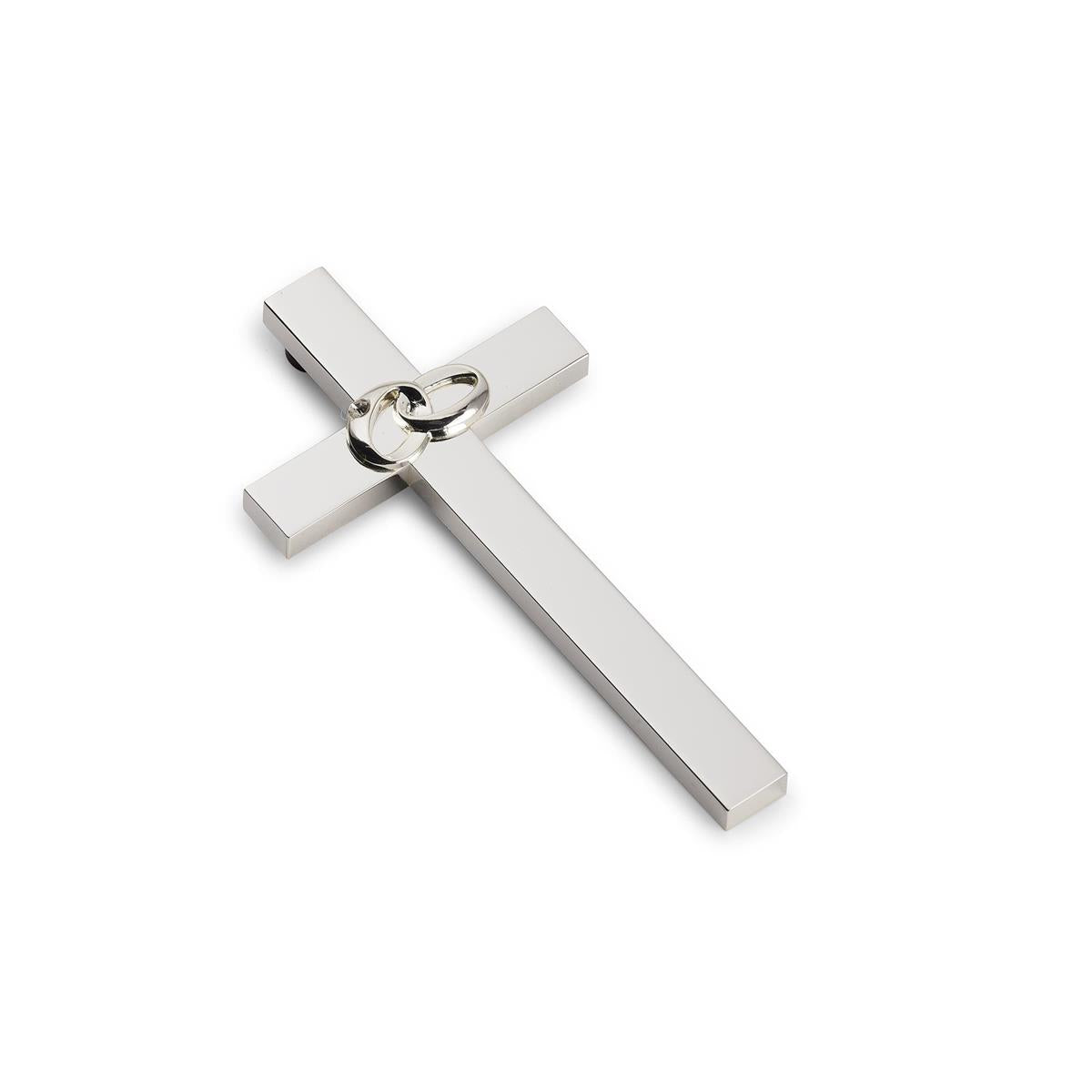 Wedding Rings Cross Silver - JMJs Catholic Store, Inc