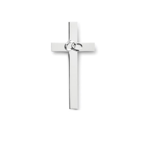 Wedding Rings Cross Silver - JMJs Catholic Store, Inc