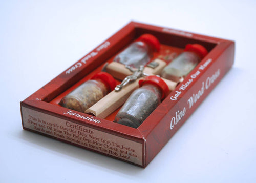 Holyland Oils and Crucifix Set - JMJs Catholic Store, Inc