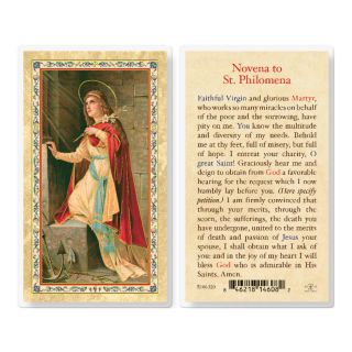 St. Philomena Laminated Holy Card