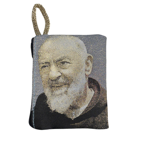 Padre Pio Rosary Pouch 3" x 4" - JMJs Catholic Store, Inc