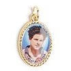 Carlo Acutis Oval Medal 3/4" Gold - JMJs Catholic Store, Inc