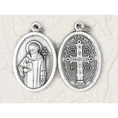 Oval St. Benedict Medal 1" Made in Italy - JMJs Catholic Store, Inc