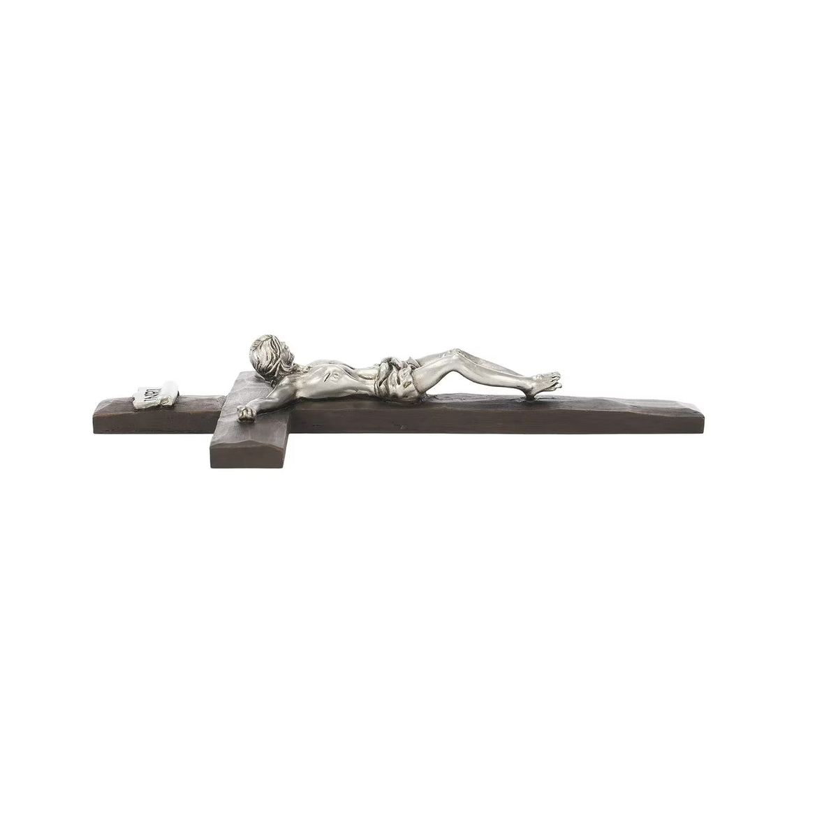 Silver Wall Crucifix 8"H - JMJs Catholic Store, Inc