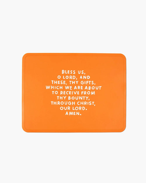 Meal Blessing Silicone Placemat: Cornflower Blue - JMJs Catholic Store, Inc