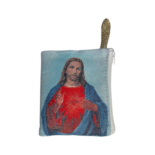 Sacred Heart of Jesus Rosary Pouch 3″ x 4″ - JMJs Catholic Store, Inc