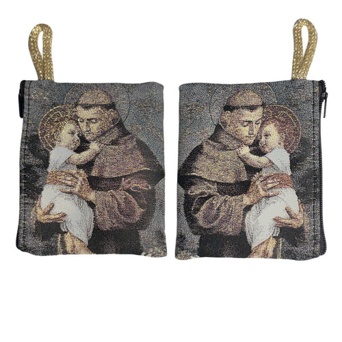 St. Anthony Rosary Pouch 3″ x 4″ - JMJs Catholic Store, Inc