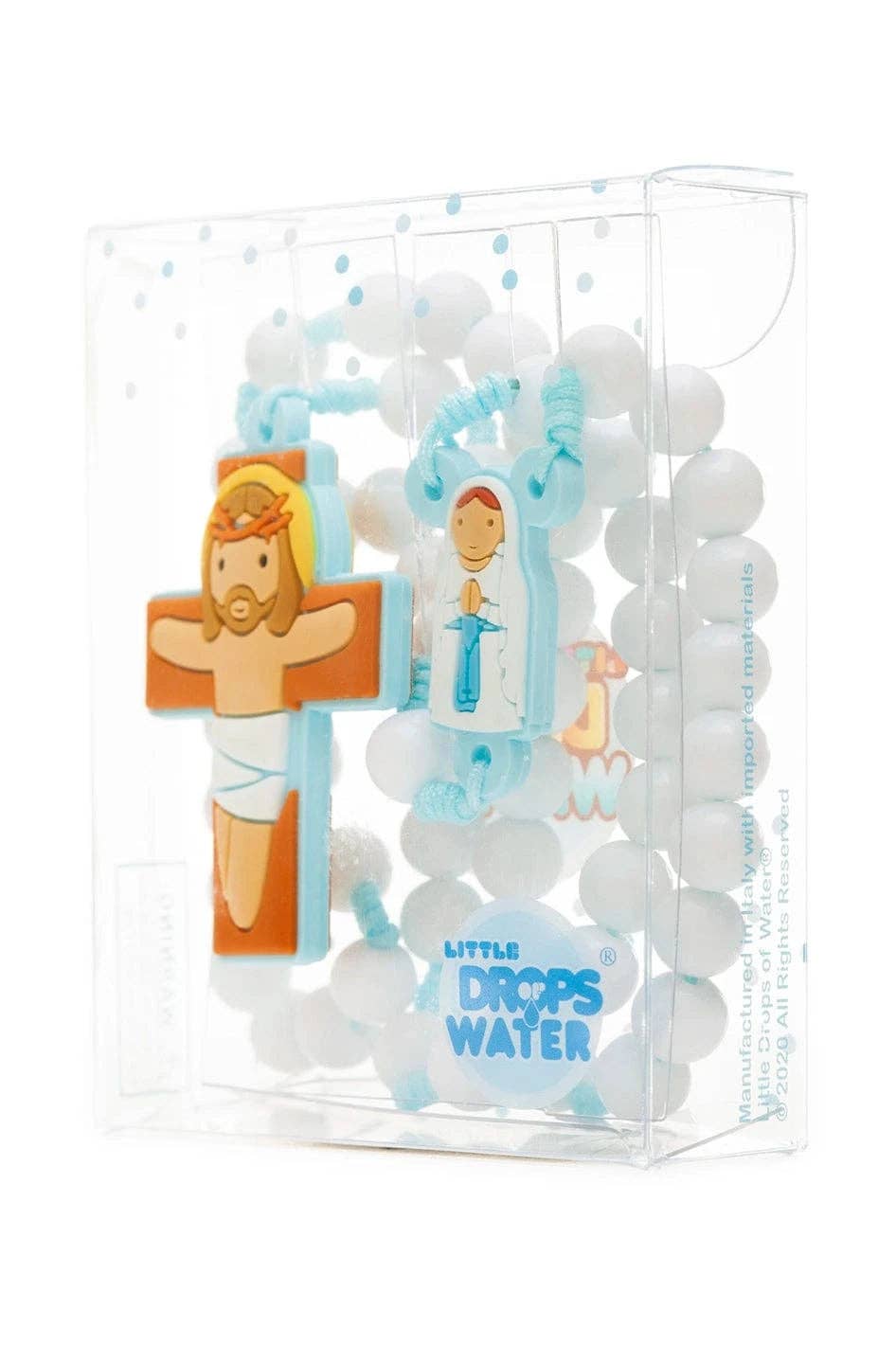 Our Lady Lourdes Catholic Rosary Boys | Blue Prayer Beads | Little Drops of Water