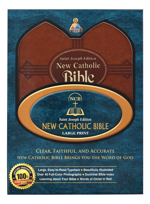 St. Joseph New Catholic Bible, Gift Edition, Large Type, Brown - JMJs Catholic Store, Inc