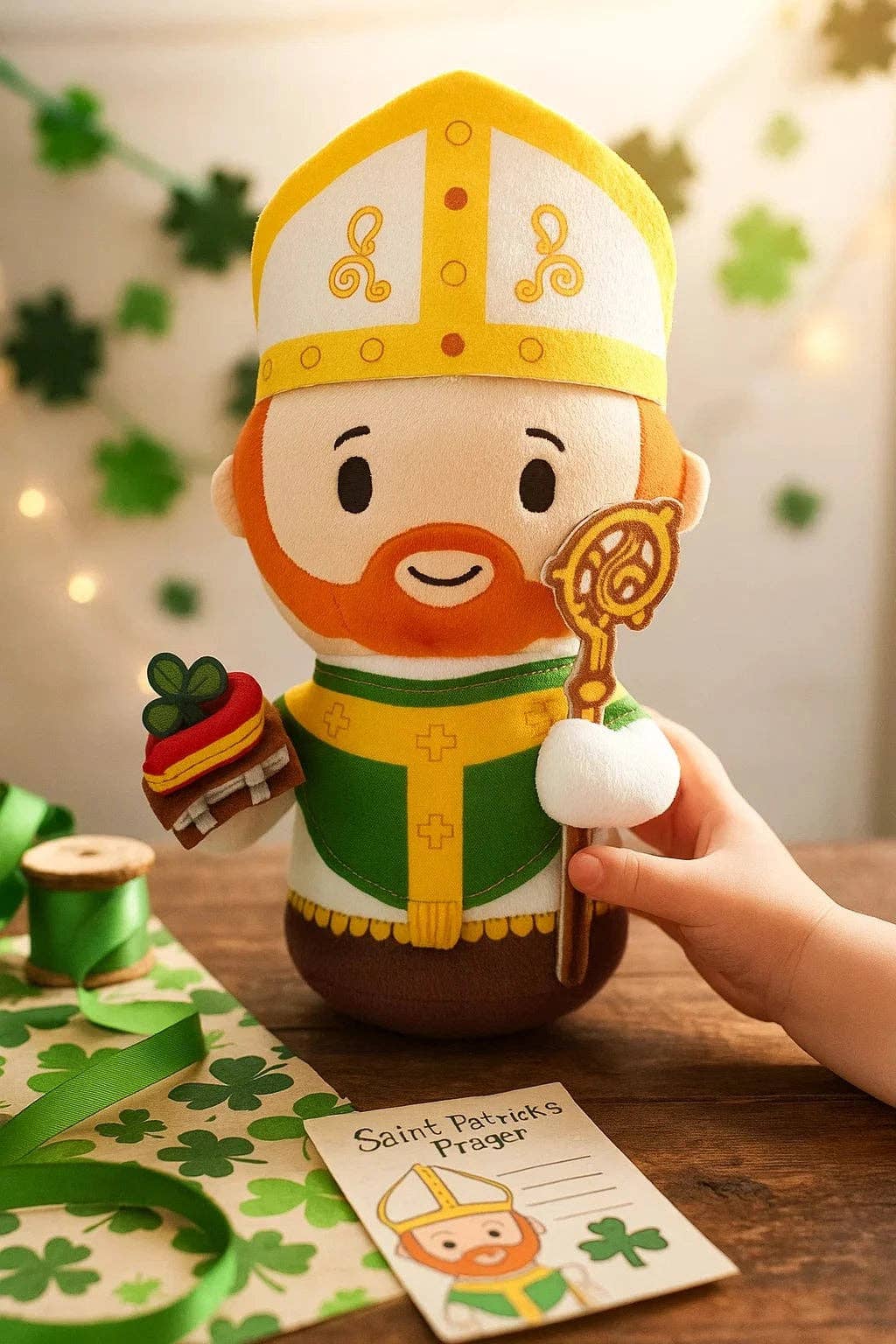 Saint Patrick Catholic Plush Doll | Irish Saints Gift - JMJs Catholic Store, Inc