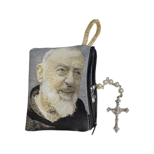 Padre Pio Rosary Pouch 3" x 4" - JMJs Catholic Store, Inc