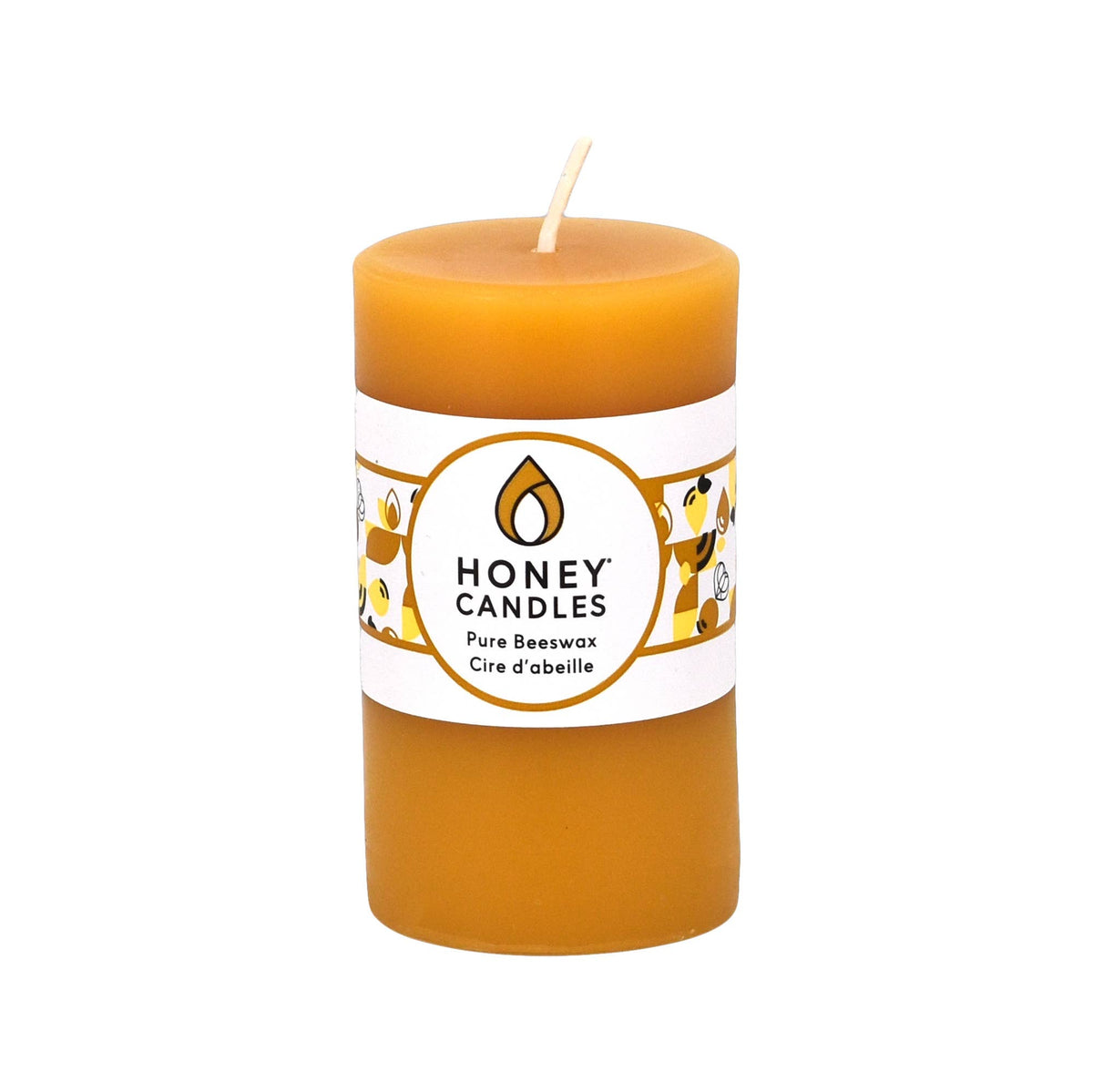 Natural Beeswax Small Pillar Candles - 3.25" X 2" - JMJs Catholic Store, Inc