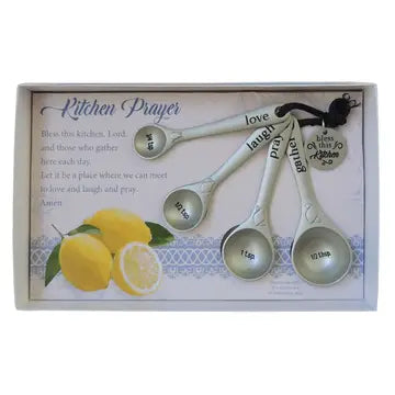 Kitchen Prayers Measuring Spoon Set of 4 - JMJs Catholic Store, Inc