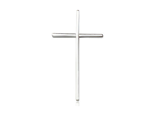 Sterling Silver Cross Pendant on a 18 inch Sterling Silver Light Curb Chain - Unique Catholic Gifts