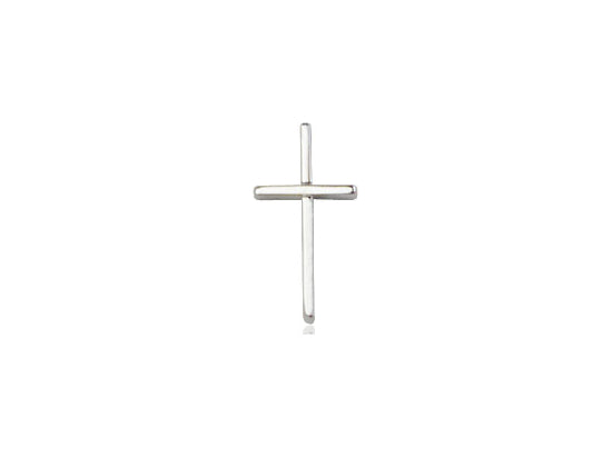 Sterling Silver Cross Pendant on a 18 inch Sterling Silver Light Curb Chain - Unique Catholic Gifts