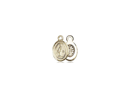 14kt Gold Filled Miraculous Pendant on a 18 inch Gold Filled Light Curb Chain - Unique Catholic Gifts