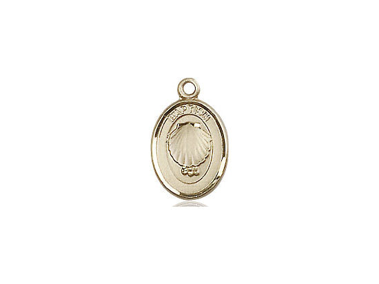 14kt Gold Filled Baptism Pendant on a 18 inch Gold Filled Light Curb Chain - Unique Catholic Gifts