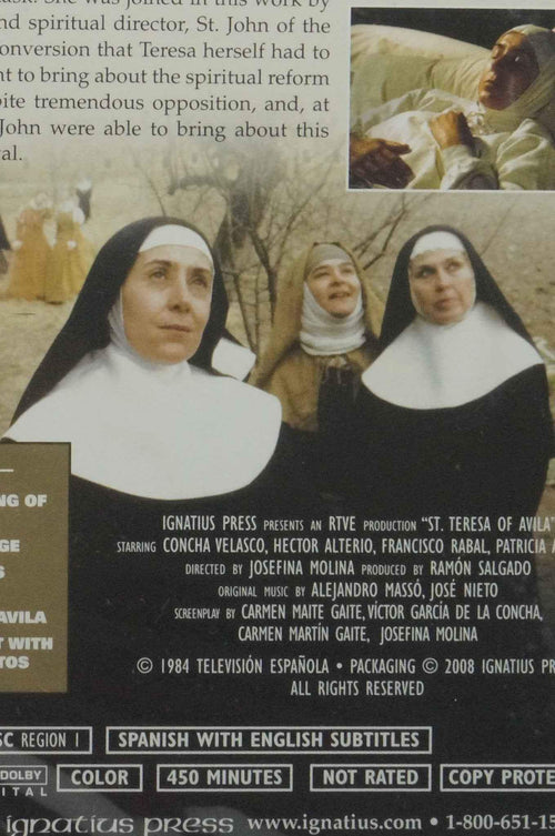 Saint Teresa of Avila DVD(as seen in EWTN). 3 DVD Set