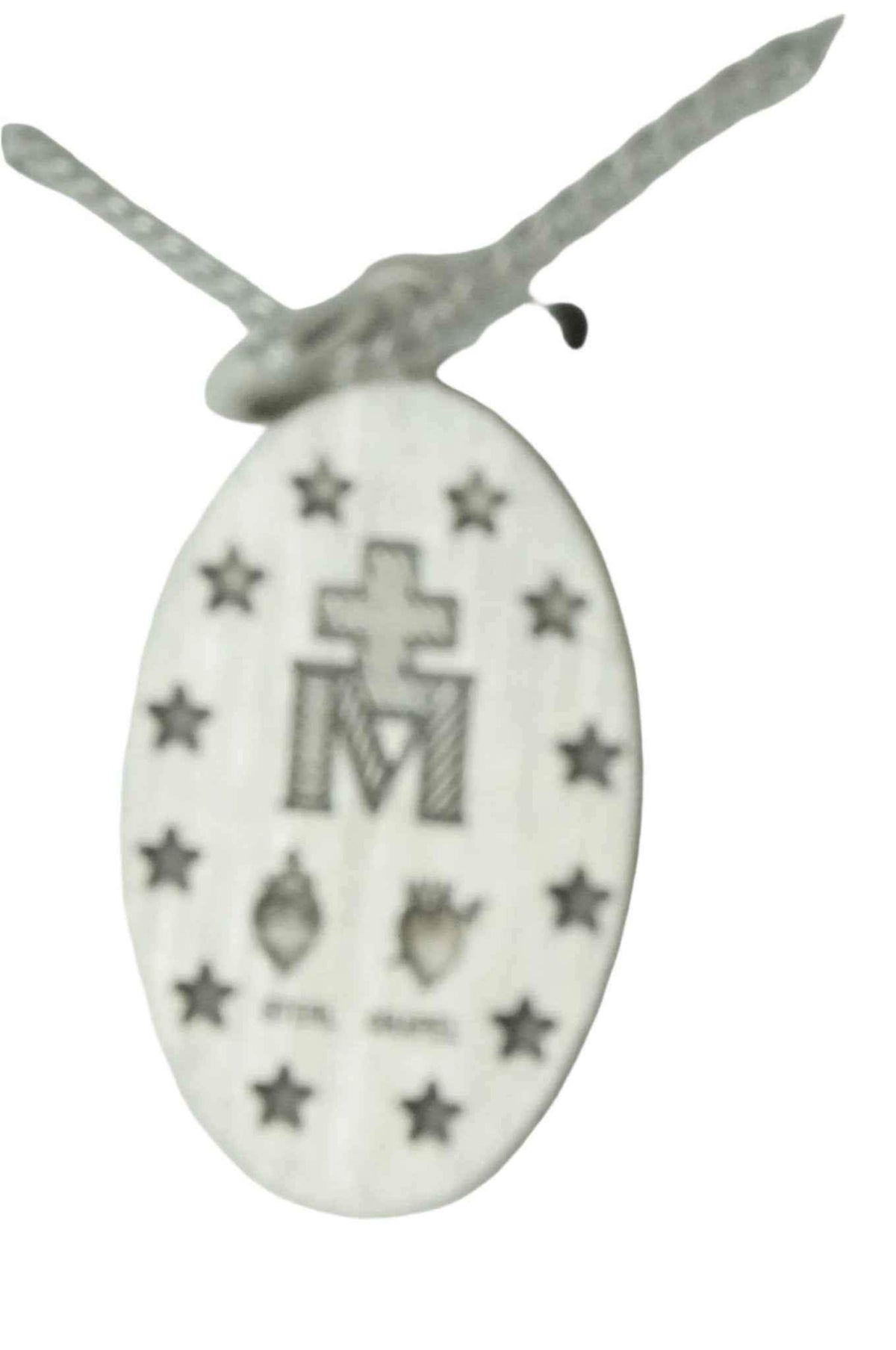Silver Miraculous Medal 1" with 18" chain and box