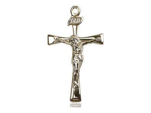 14kt Gold Filled Maltese Crucifix Pendant on a 24 inch Gold Plate Heavy Curb Chain - Unique Catholic Gifts