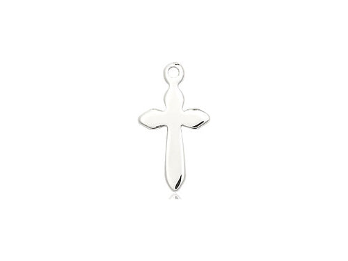 Sterling Silver Cross Pendant on a 18 inch Sterling Silver Light Curb Chain - Unique Catholic Gifts