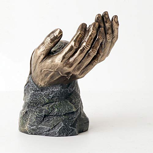 Baby Jesus Resting in the Lord's Hands Statue 4 1/2" - Unique Catholic Gifts