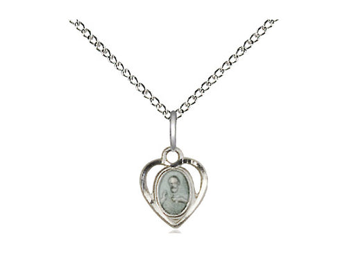Sterling Silver Scapular Pendant on a 18 inch Sterling Silver Light Curb Chain - Unique Catholic Gifts