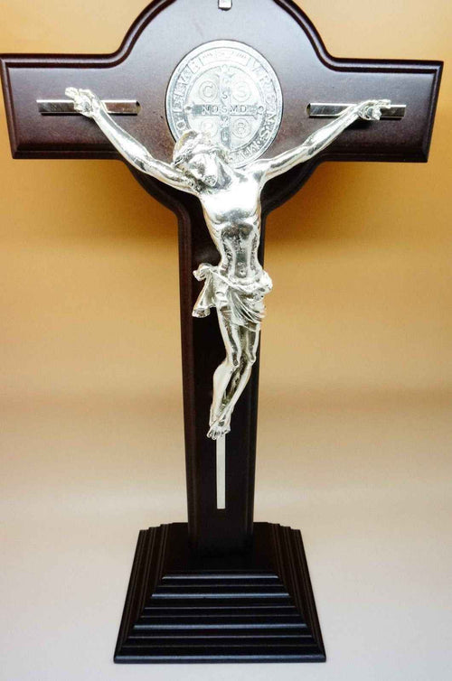 Standing Saint Benedict Crucifix (15")