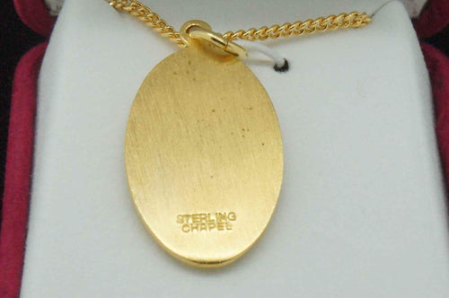 Gold Saint Christopher Medal 1 /8" with 24" chain