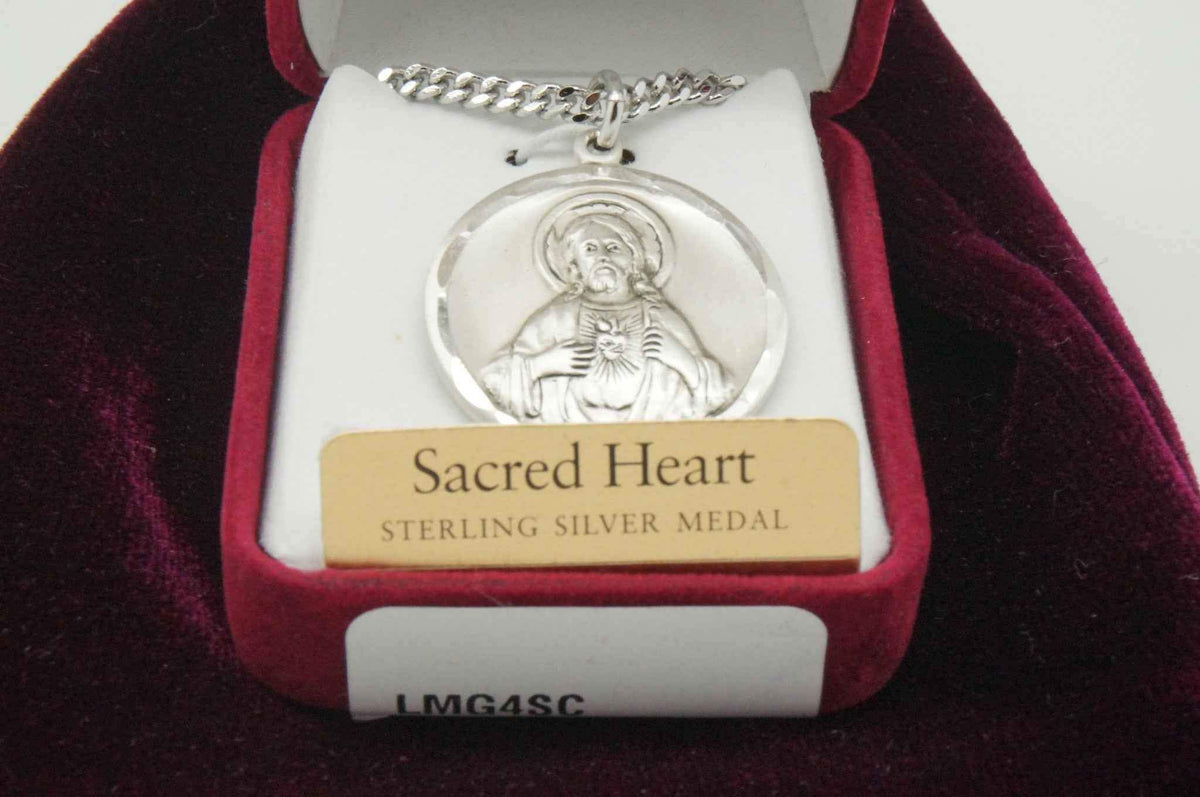 Sterling Silver Scapular 1" medal with 24"chain.