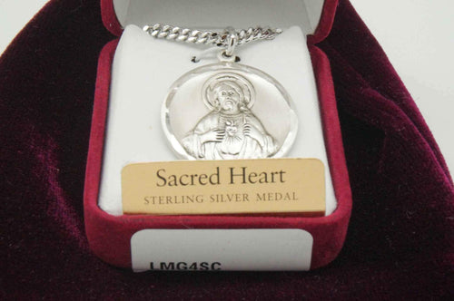 Sterling Silver Scapular 1" medal with 24"chain.