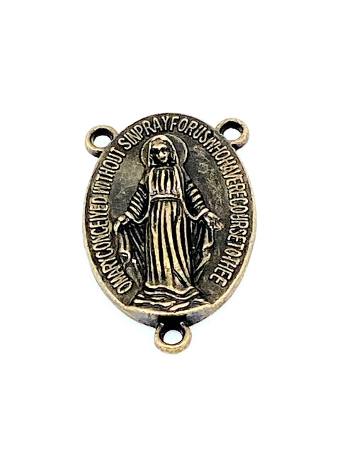 Bronze Miraculous Medal Centerpiece - Unique Catholic Gifts