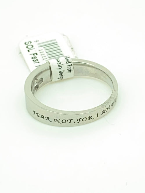 Lady's "Fear Not" Solitaire Ring - Unique Catholic Gifts