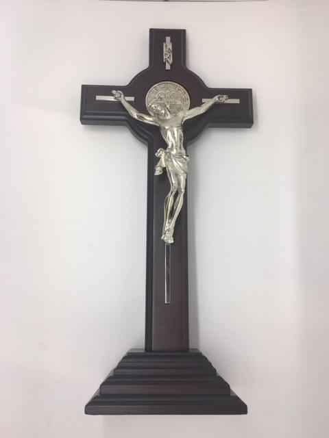 Standing Saint Benedict Crucifix (15")
