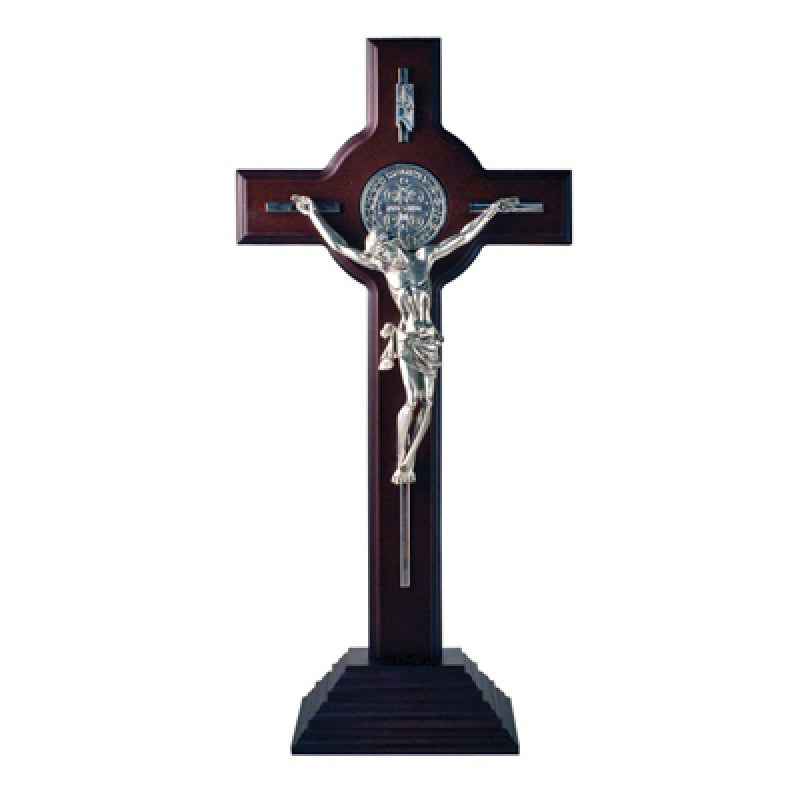 Standing Saint Benedict Crucifix (15")
