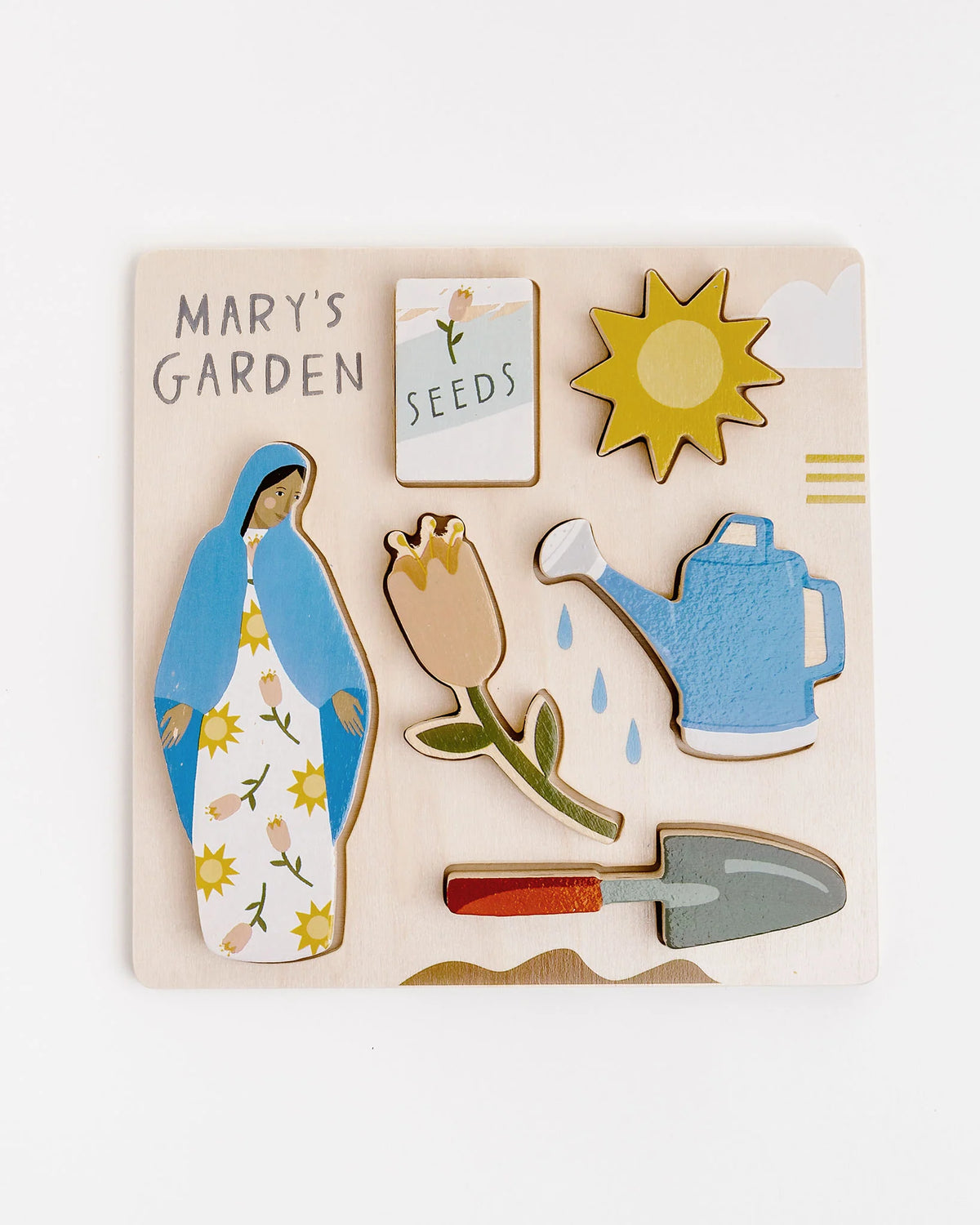 Mary's Garden Wooden Puzzle - Unique Catholic Gifts