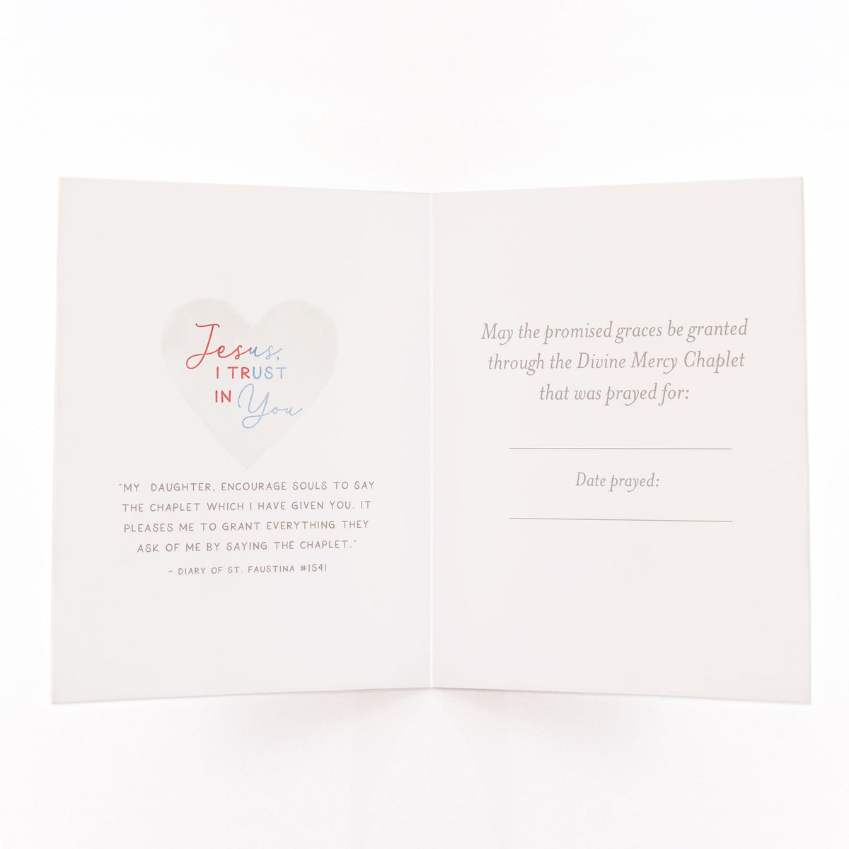 Divine Mercy Chaplet Card | Chaplet Arch Design | Beige - Unique Catholic Gifts