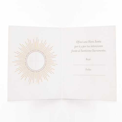Tarjeta de Hora Santa | Azul - Unique Catholic Gifts
